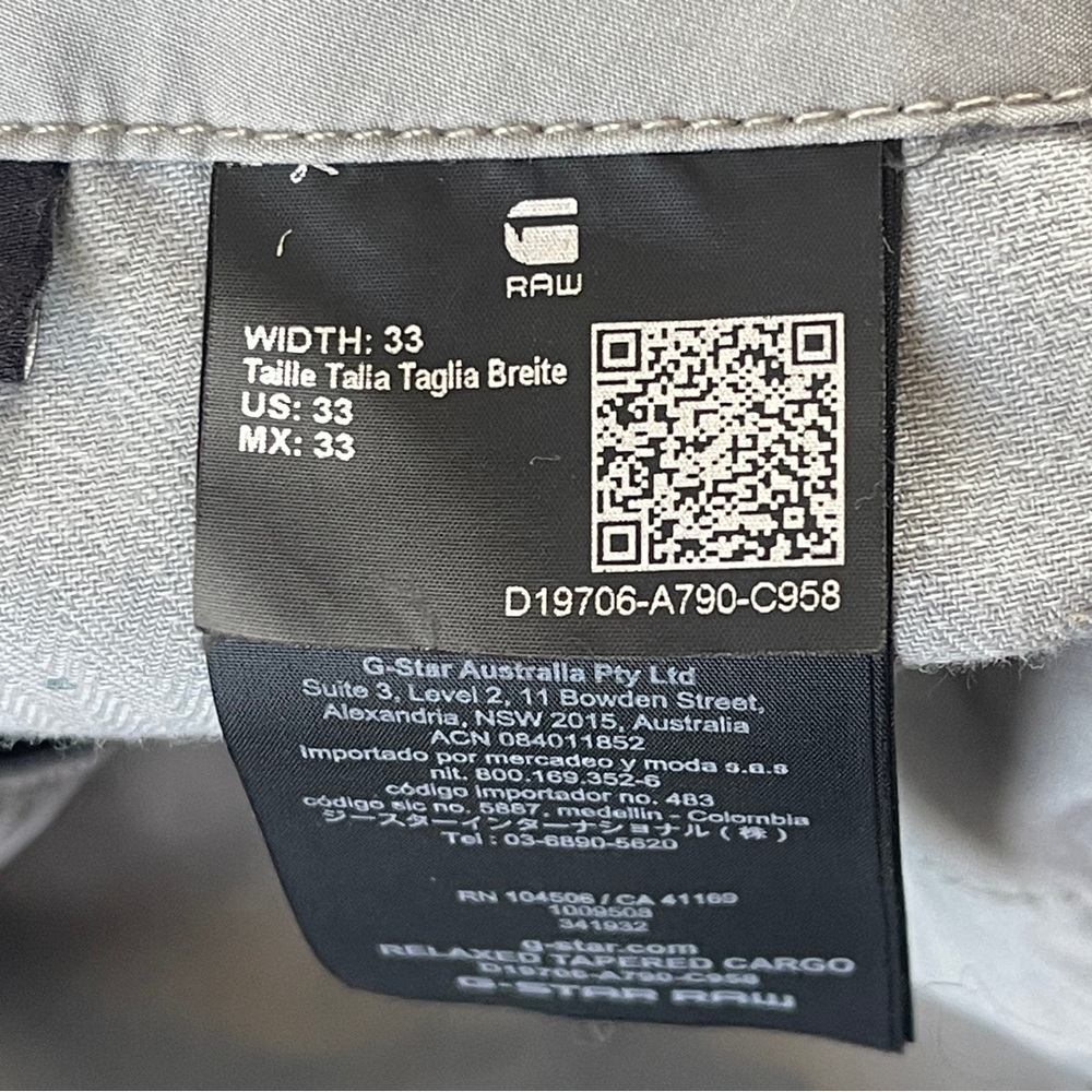 VERY RARE! G-Star Raw 3D Cargo Pants many sizes avail - NWOT - Picture 10 of 11